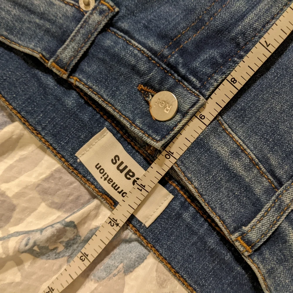 Reformation Harper Mid-Rise Skinny Jeans Destin Wash 28 - Picture 9 of 10